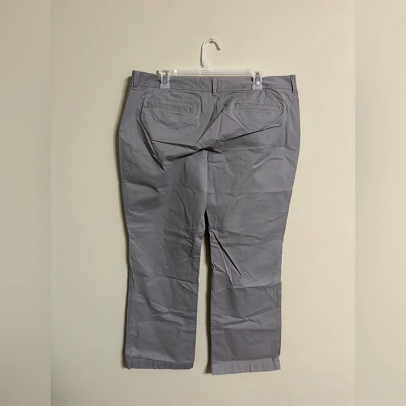 Old Navy Women's Perfect Boot Cut Khaki Pants Size 16 Petite Grey New High Rise - Picture 2 of 7
